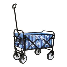 Minimeetall Colorful Collapsible Foldable Wagon Cart with strapping system, Beach Wagon