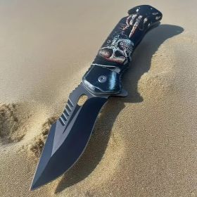 Portable Folding Knife For Camping, Hunting, Fishing, Hiking. With Broken Glass Function, Pocket Clip. A Gift For My Father. (Color: Style4)