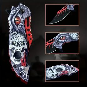 Portable Folding Knife For Camping, Hunting, Fishing, Hiking. With Broken Glass Function, Pocket Clip. A Gift For My Father. (Color: Style1)