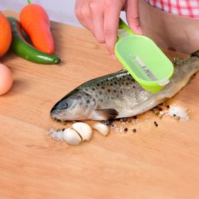 Fish Knife Cleaning Peeler Scaler Scraper Tool (Color: Green)