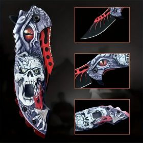 Portable Folding Knife For Camping, Hunting, Fishing, Hiking. With Broken Glass Function, Pocket Clip. (Color: Style1)