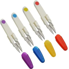 2/4pcs Multipurpose; Thread Scissors With Safety Cover For Fishing Line (Quantity: 4 Packs)