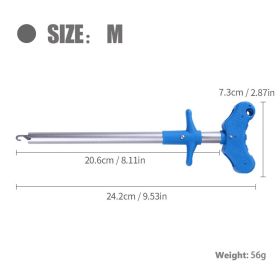 ATISEN Stainless Steel  Hook Remover; Outdoor Fishing Accessories (Color: Blue, size: M)