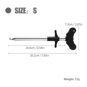 ATISEN Stainless Steel  Hook Remover; Outdoor Fishing Accessories (Color: Black, size: S)