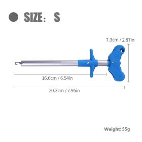 ATISEN Stainless Steel  Hook Remover; Outdoor Fishing Accessories (Color: Blue, size: S)