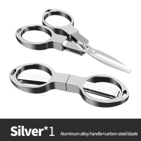 Carbon Steel Foldable Fishing Scissors (Color: Silver G679A)