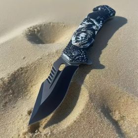 Portable Folding Knife For Camping, Hunting, Fishing, Hiking. With Broken Glass Function, Pocket Clip. (Color: Style3)